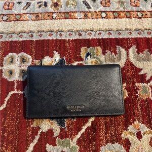 Kate Spade Wallet Long Black Leather